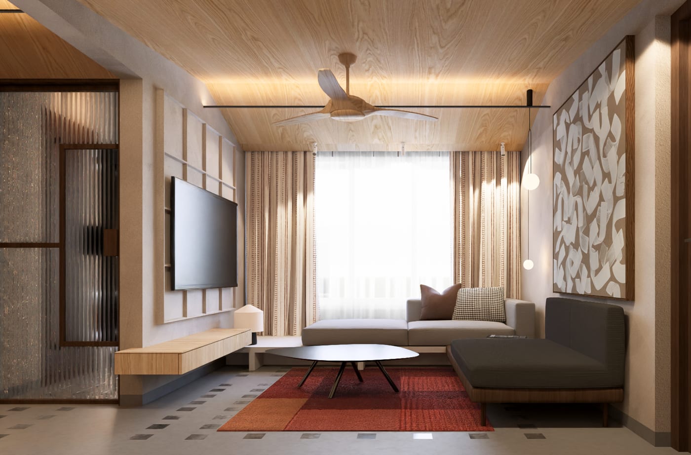 Residential interior at Chembur — 3D visualisation