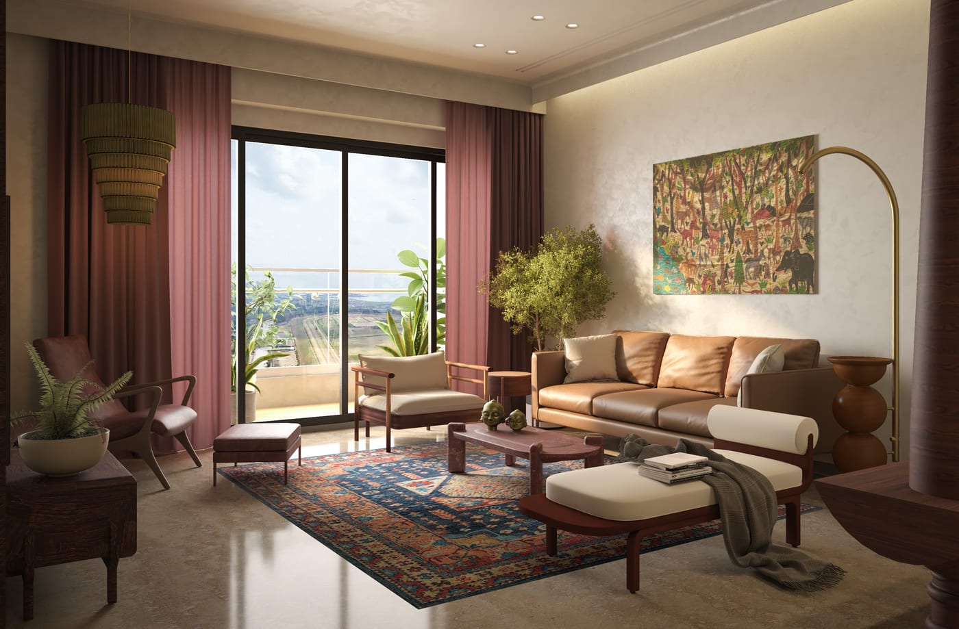 Residential interior at Worli — 3D visualisation